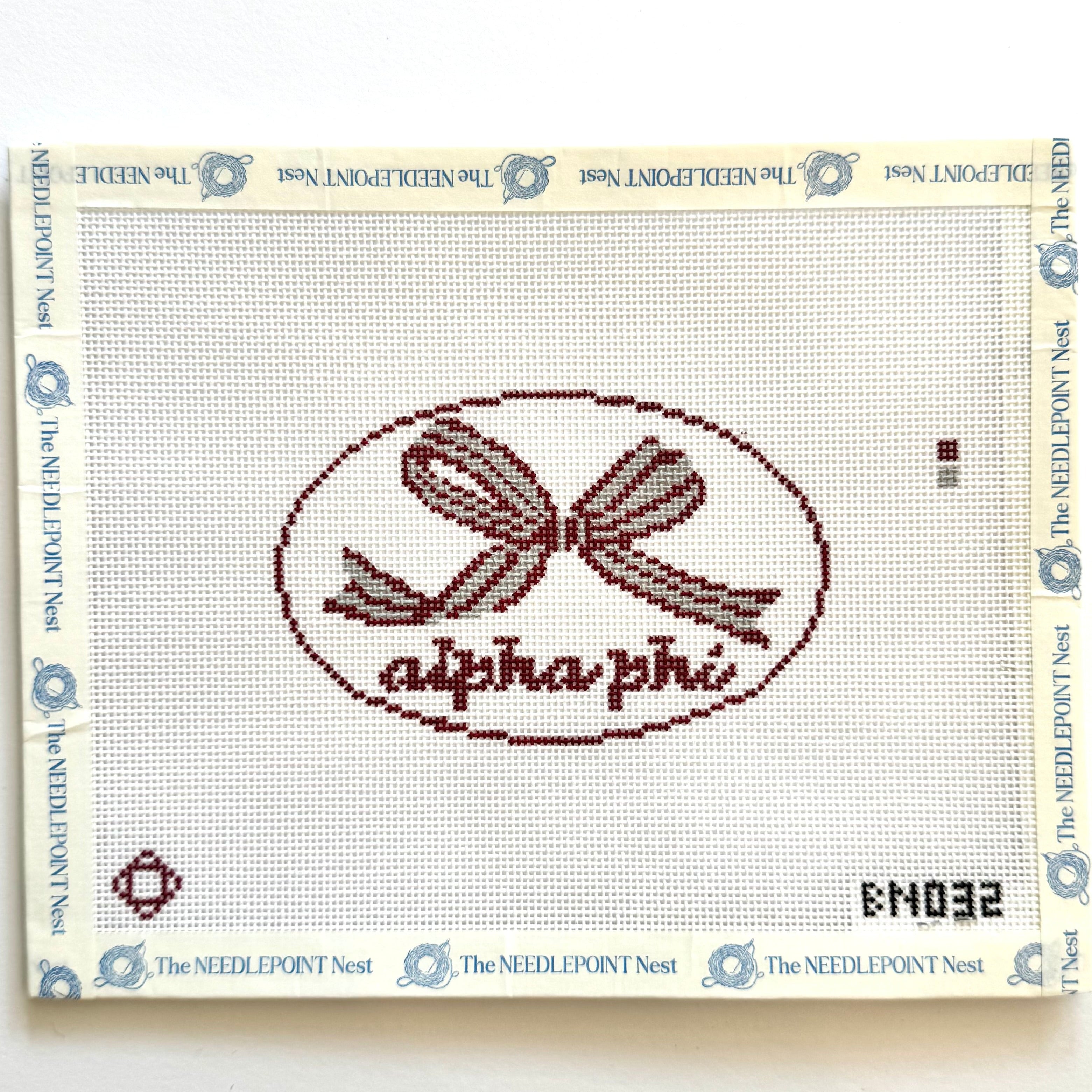 Alpha Phi Bow Canvas