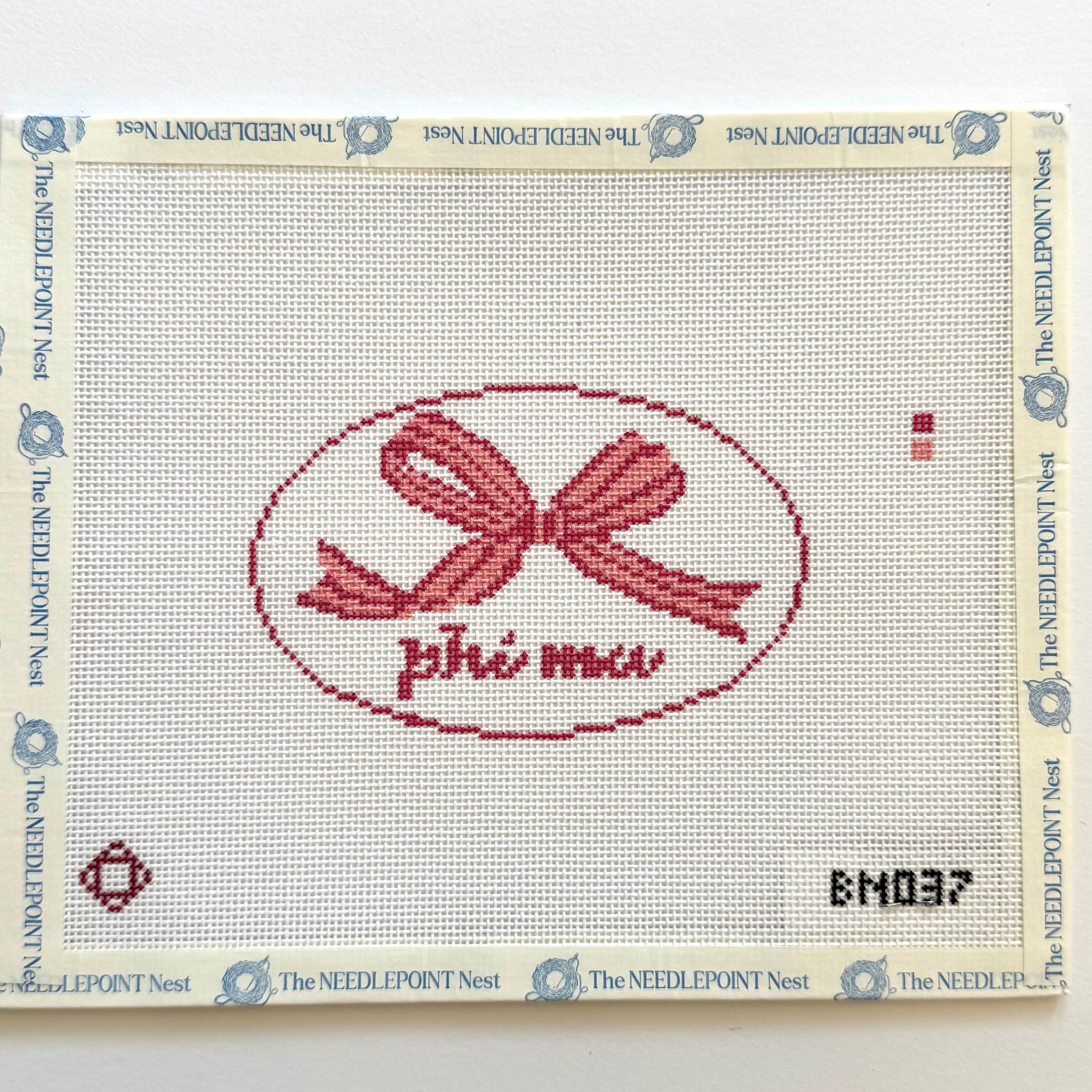 Phi Mu Bow Canvas