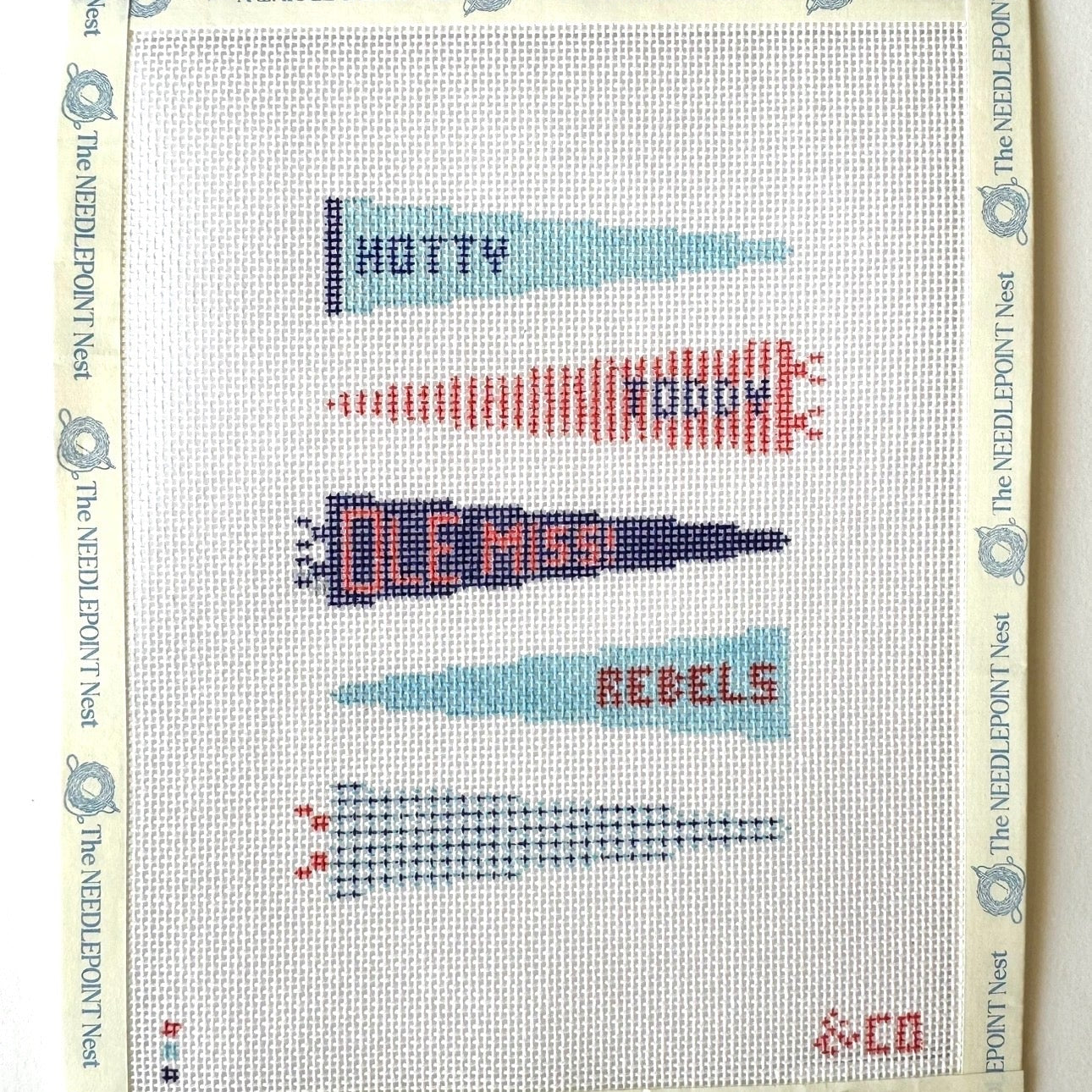 Ole Miss Pennant Flag Canvas