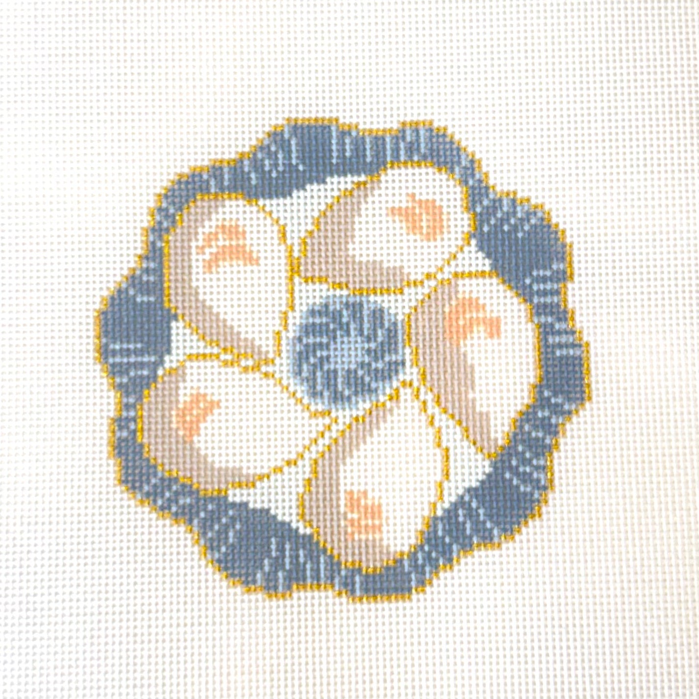 Blue Oyster Plate Canvas