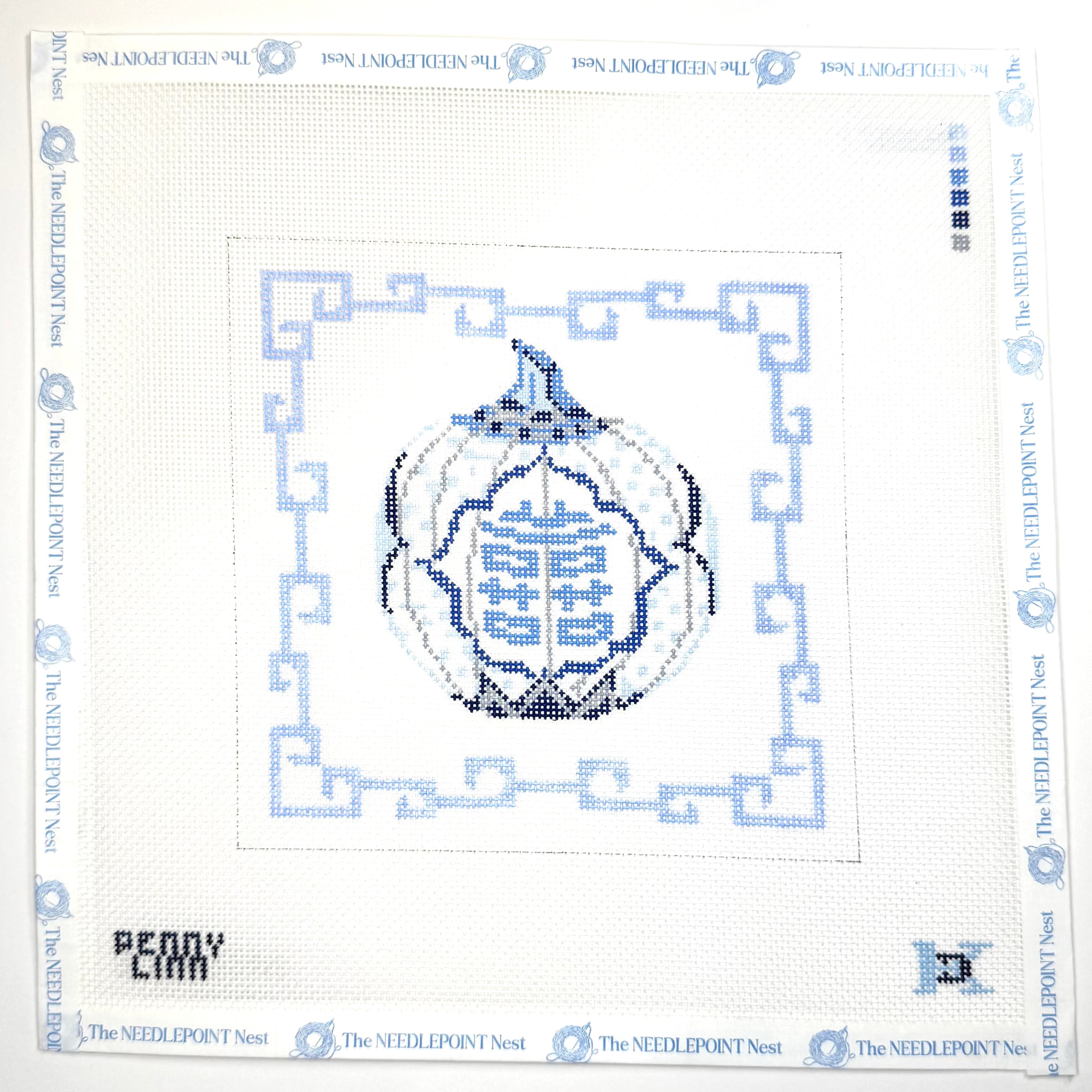Double Happiness Chinoiserie Pumpkin Canvas