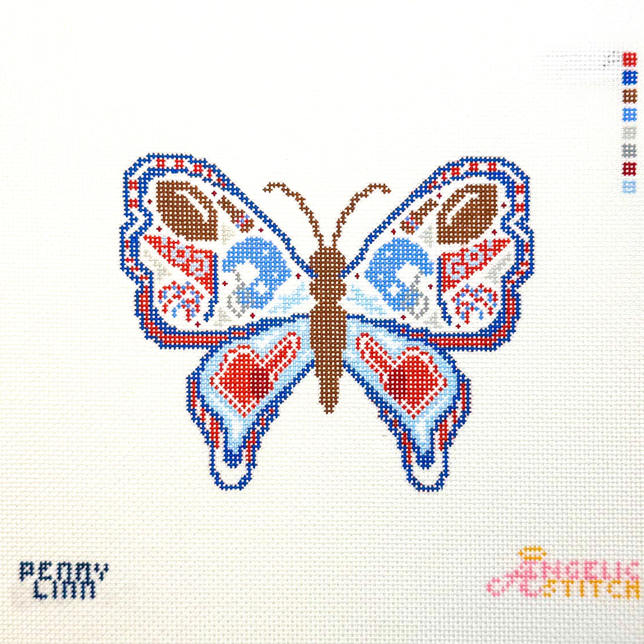 Football Butterfly (red and blue) Canvas